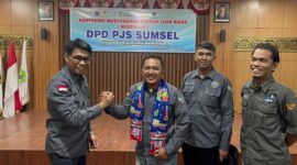 Pelantikan Pengurus DPD Pro Jurnalismedia Siber (PJS) Sumatera Selatan, yang berlangsung pada Senin, 16 Juni 2025