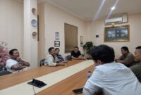 Personil DitIntelkam Polda Sumsel, Ipda Bobby Permana Putra selaku Panit III Subdit V Dit Intelkam Polda Sumsel  dan rekan-rekan bersilahturahmi ke DPD PJS SUM-SEL