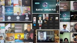 Suasana Rapat Umum PJS yang dilaksanakan secara online, Rabu (06/08/2025).