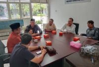 Audiensi Dewan Pimpinan Daerah (DPD) Pro Jurnalismedia Siber (PJS) Sumsel di ruang rapat KI Sumsel, Palembang, Jumat siang (22/8/2025)